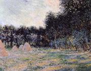 Claude Monet Field with Haystacks at Giverny oil on canvas